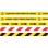 Yellow Black Hazard Safe Distance Floor Marking Tape 48mm X 33m